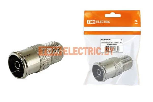 Переходник гнездо F — гнездо TV, инд. упаковка TDM SQ1809-0009