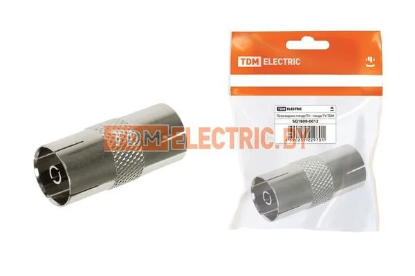 Переходник гнездо TV — гнездо TV, инд. упаковка TDM SQ1809-0012
