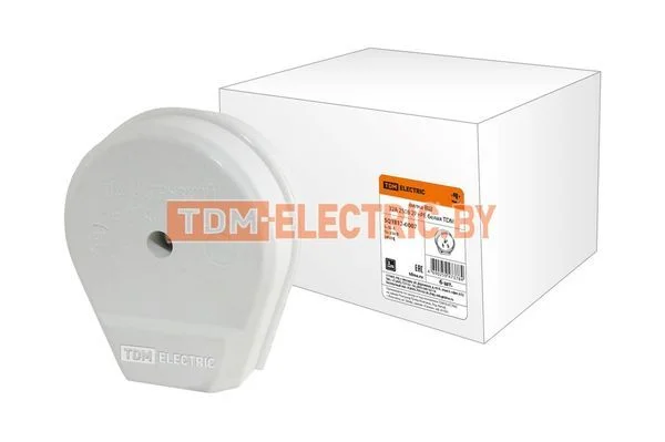 Вилка ВШ 32А 250В 2Р+РЕ белая TDM SQ1812-0007