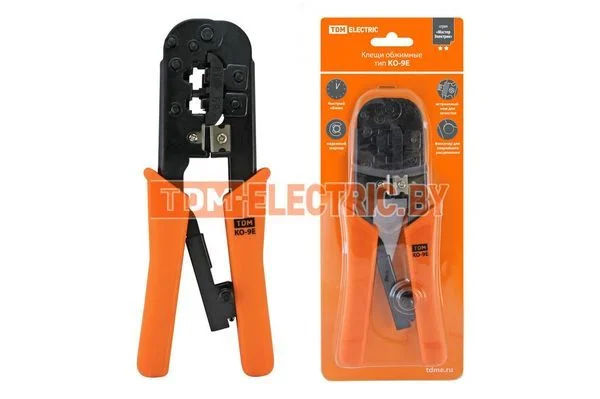 Клещи обжимные KO-9E (обжим RJ-11, RJ-45), «МастерЭлектрик» TDM SQ1001-0007