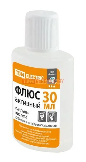 Флюс активный ПК, паяльная кислота, 30 мл, серия «Алмаз» TDM SQ1025-0371