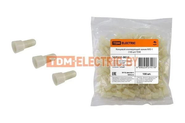 Концевой изолирующий зажим КИЗ-1 (100 шт) TDM SQ0519-0015