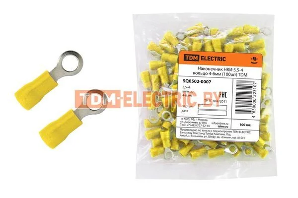 Наконечник НКИ 5,5-4 кольцо 4-6мм (100шт) TDM SQ0502-0007