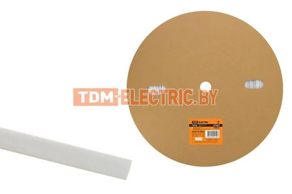 Термоусаживаемая трубка ТУТнг 14/7 белая (100 м/ролл) TDM SQ0518-0029