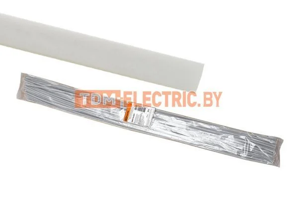 Термоусаживаемая трубка ТУТнг 6/3 белая по 1м (50 м/упак) TDM SQ0518-0201