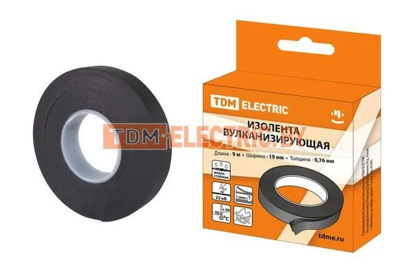 Изолента вулканизирующая 19 мм 9 метров TDM SQ0526-0602