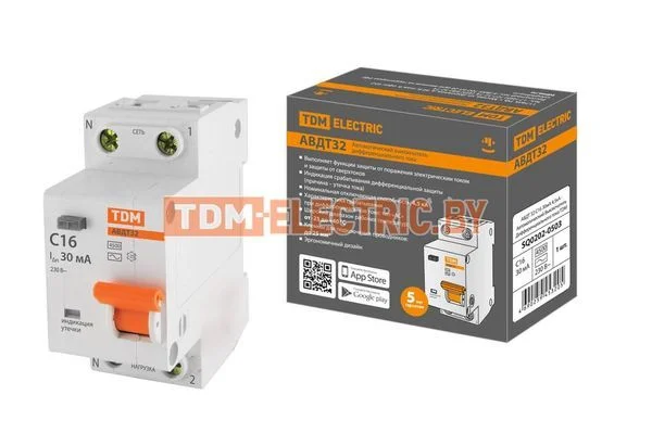 АВДТ 32 C25А 10мА 4,5кА TDM. SQ0202-0507