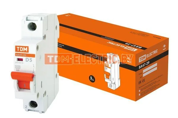 Авт. выкл.ВА47-29 1Р 6А 4,5кА х-ка D TDM SQ0206-0137