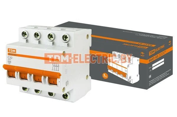 Авт. выкл.ВА47-63 4Р 32А 4,5кА х-ка С TDM SQ0218-0033