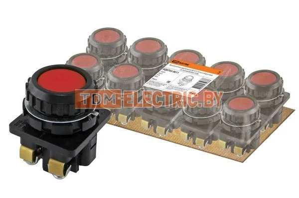 Выключатель кнопочный КЕ 011-У2-исп.4 красный 1з 10A 660B IP40 TDM SQ0753-0011