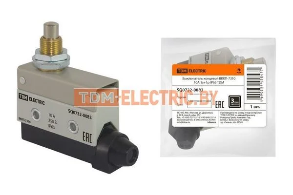 Выключатель концевой компактный пластик ВККП-7310 10А 1з+1р IP65 TDM SQ0732-0083