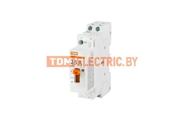 Контактор модульный с ручным управлением КМ63/2-25 2НО 230В АС TDM SQ0213-0100.