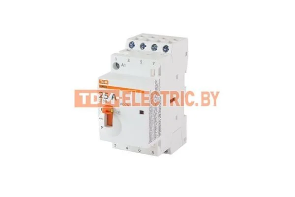Контактор модульный с ручным управлением КМ63/4-25 4НО 230В АС TDM SQ0213-0102.