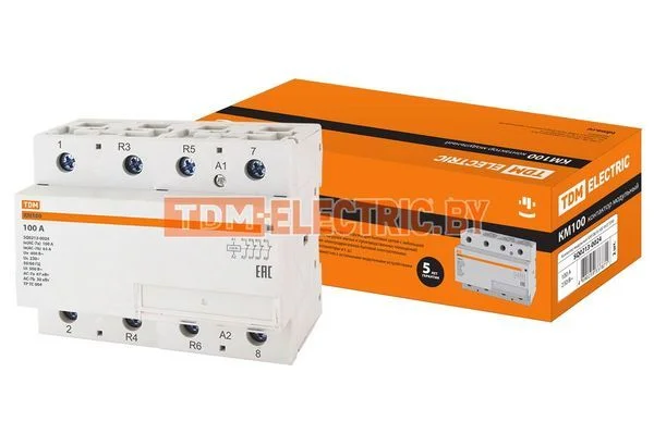 Контактор модульный КМ100/4-100 4НЗ TDM SQ0213-0024
