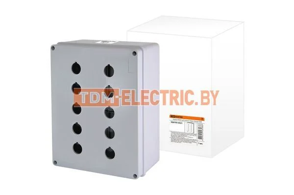 Корпус КП205 для кнопок 10мест белый TDM SQ0705-0021