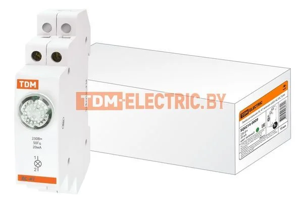 Лампа сигнальная ЛС-47 зеленая (LED) AC/DC TDM SQ0214-0009