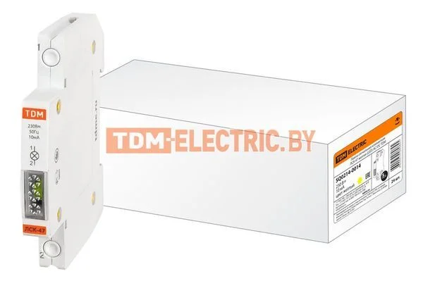 Лампа сигнальная компактная ЛСК-47 желтая (LED) AC/DC TDM SQ0214-0014