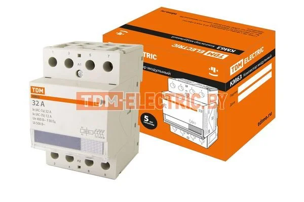 Контактор модульный КМ63/4-32 4НО TDM SQ0213-0013