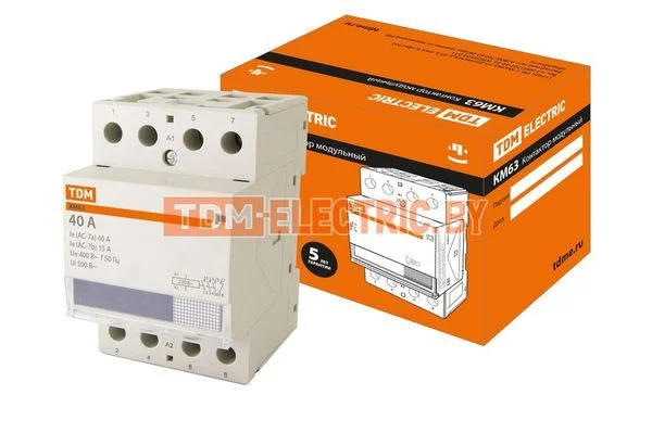 Контактор модульный КМ63/4-40 3НО,1НЗ TDM SQ0213-0019