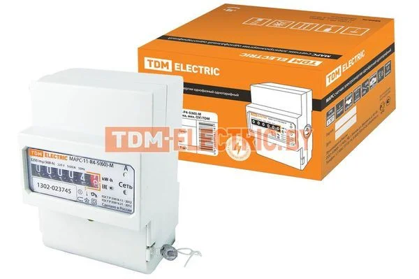Счетчик МАРС-1,0-11-Р4-5(60)-М (1ф, 1тар, din-рейка, мех.ОУ) TDM SQ1105-0004