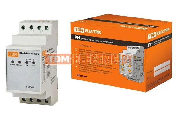 Реле напряжения 3ф серии РН 05-3х400/230В TDM SQ1504-0009