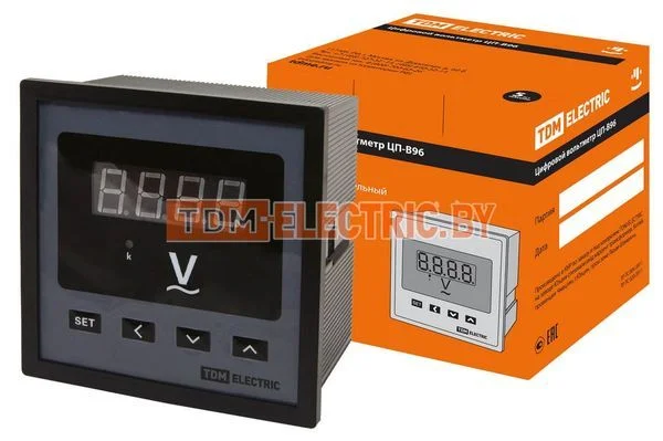 Цифровой вольтметр ЦП-В96 0-999кВ-0,5 (акционный) TDM SQ1102-0507