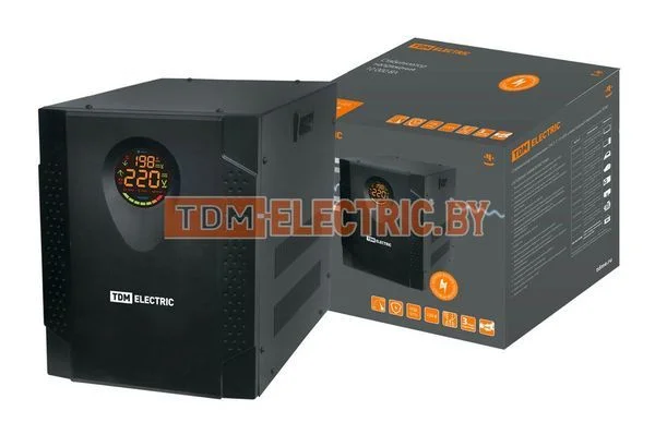 Стабилизатор напряжения СНС1-1-10 кВА симисторный переносной TDM SQ1203-0008