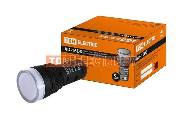 Лампа AD-16DS(LED)матрица d16мм белый 36В AC/DC TDM SQ0702-0060