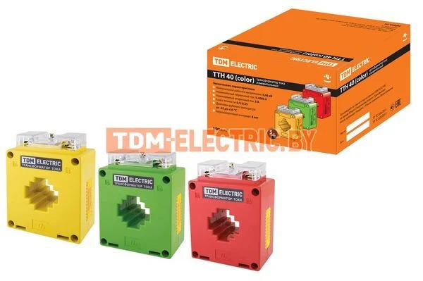 Трансформатор тока измерительный ТТН 40/300/5-5VA/0,5 (3 шт., color) TDM SQ1101-0214