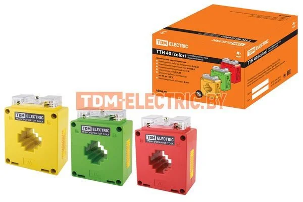 Трансформатор тока измерительный ТТН 40/400/5-5VA/0,5 (3 шт., color) TDM SQ1101-0215
