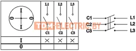 Пакетный выключатель ПВ3-63 3П 63А 220В IP56 TDM. SQ0723-0025