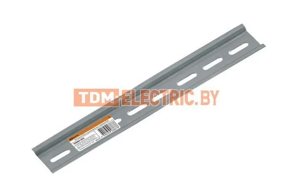 DIN-рейка (30см) оцинкованная инд. штрихкод TDM SQ0804-2005