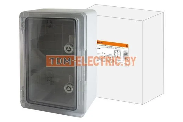 Бокс пластиковый ЩМП-0-8, прозр., крышка ABS, IP65, -45 до +75 С, навесной, (700x500x250) TDM SQ0933-0208