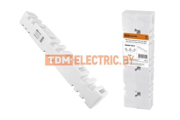 Изолятор шинный плоский ИШП для шин 5 и 10 мм 270 мм TDM SQ0807-0019