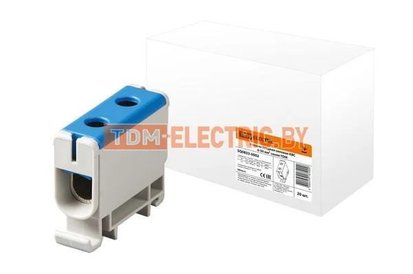Клемма вводная силовая КВС 6-50 кв.мм. синяя TDM SQ0833-0002