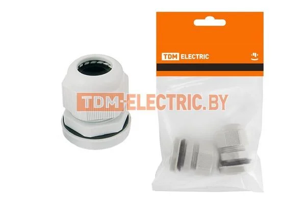 Сальник PG 13,5 диаметр проводника 7-11 мм IP54 в инд. упак. по 2 шт. TDM SQ0805-0014