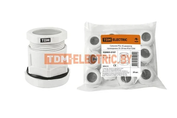 Сальник PGL 42 диаметр проводника 35-39 мм IP54 TDM SQ0805-0107