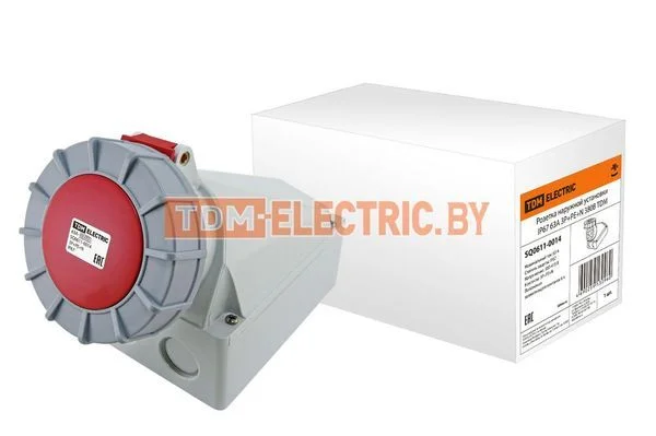 Розетка наружной установки IP67 63А 3Р+РЕ+N 380В TDM SQ0611-0014