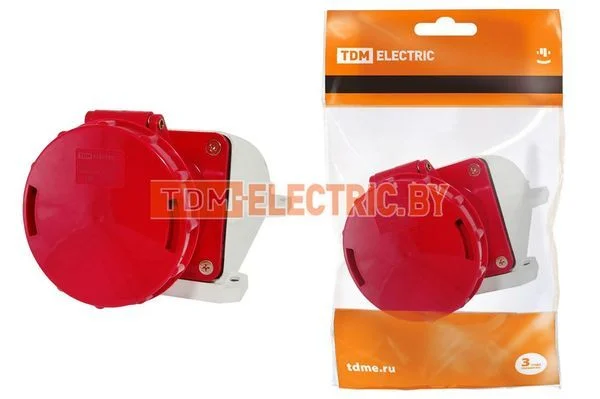 Розетка 145 стационарная 3Р+РЕ+N 125А 380В IP54 TDM SQ0602-0009