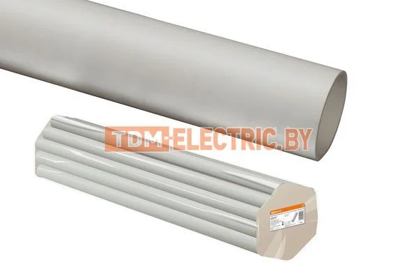 Труба гладкая жесткая ПВХ d 50 (21 м) длина 3 м, серая TDM SQ0404-0006