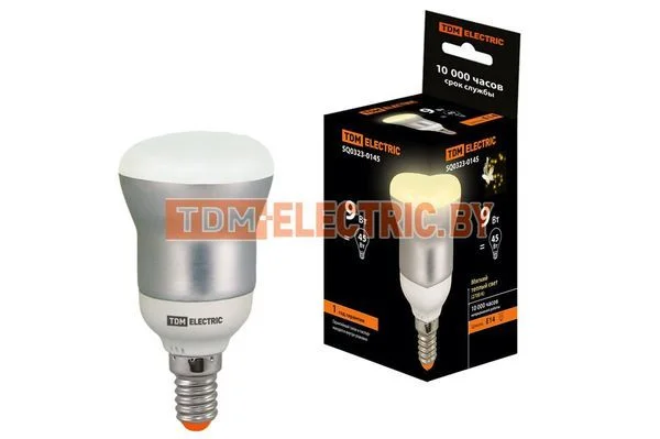 Лампа энергосберегающая КЛЛ- RM50 FR-9 Вт-2700 К–Е14 TDM SQ0323-0145
