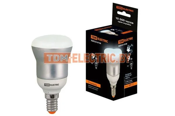 Лампа энергосберегающая КЛЛ- RM50 FR-9 Вт-4000 К–Е14 TDM SQ0323-0146