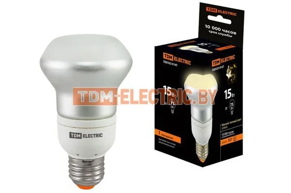 Лампа энергосберегающая КЛЛ- RM63 FR-15 Вт-2700 К–Е27 TDM SQ0323-0147