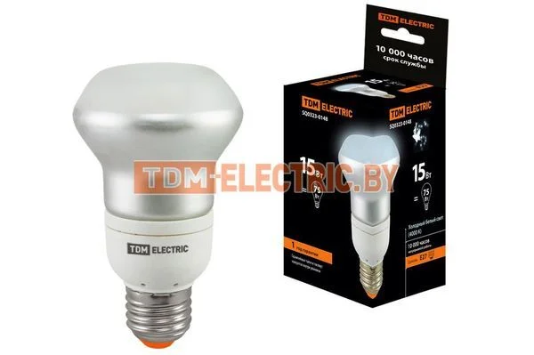 Лампа энергосберегающая КЛЛ- RM63 FR-15 Вт-4000 К–Е27 TDM SQ0323-0148