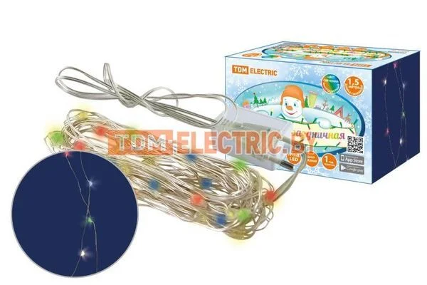 Гирлянда светодиодная «Роса105 конский хвост» 7x15LED, 1,5 м, многоцвет., 250В , TDM SQ0361-0061