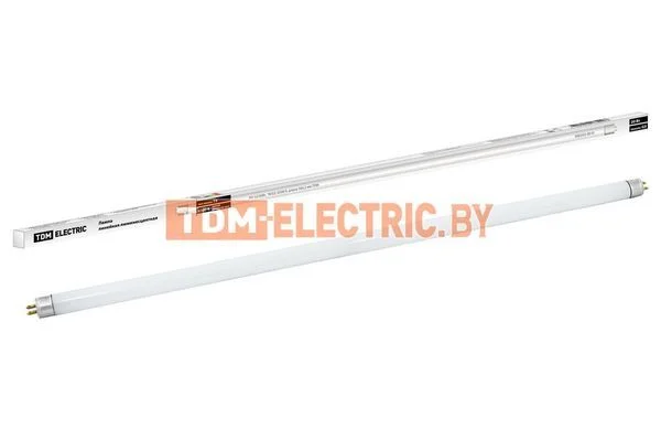 Лампа люминесцентная линейная двухцокольная ЛЛ-12/20Вт, T4/G5, 6500 К, длина 565,2мм TDM SQ0355-0010