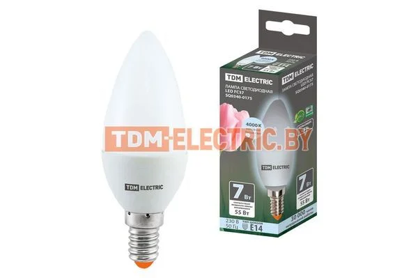 Лампа светодиодная FС37-7 Вт-230 В -4000 К–E14 TDM SQ0340-0175