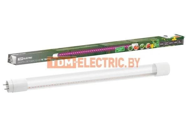 Лампа светодиодная T8-9 Вт-230 В-G13 «ФИТО» 600 мм TDM SQ0340-0238