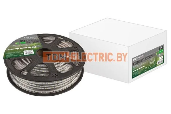Лента светодиодная SMD2835-60 LED/м-220 В-4,8 Вт/м-IP67-зеленый (30м) TDM SQ0331-0112