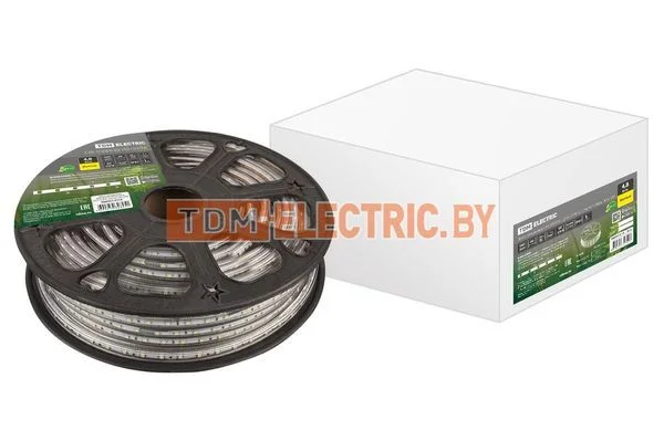 Лента светодиодная SMD2835-60 LED/м-220 В-4,8 Вт/м-IP67-жёлтый (30м) TDM SQ0331-0114